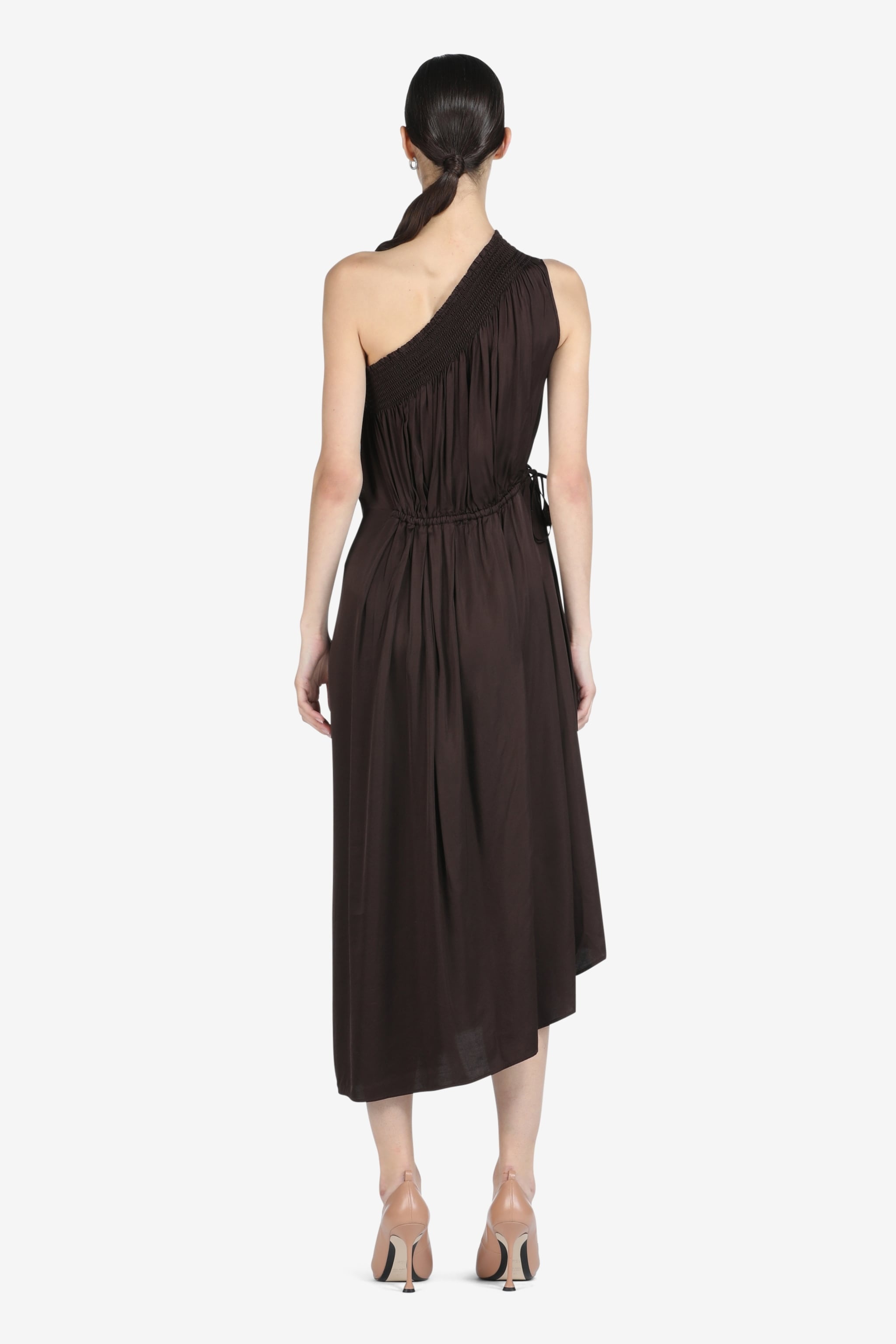 GATHERED ONE-SHOULDER DRESS - 2