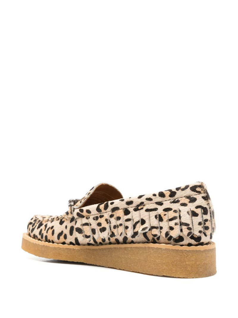 crystal-embellished animal-pattern loafers 3