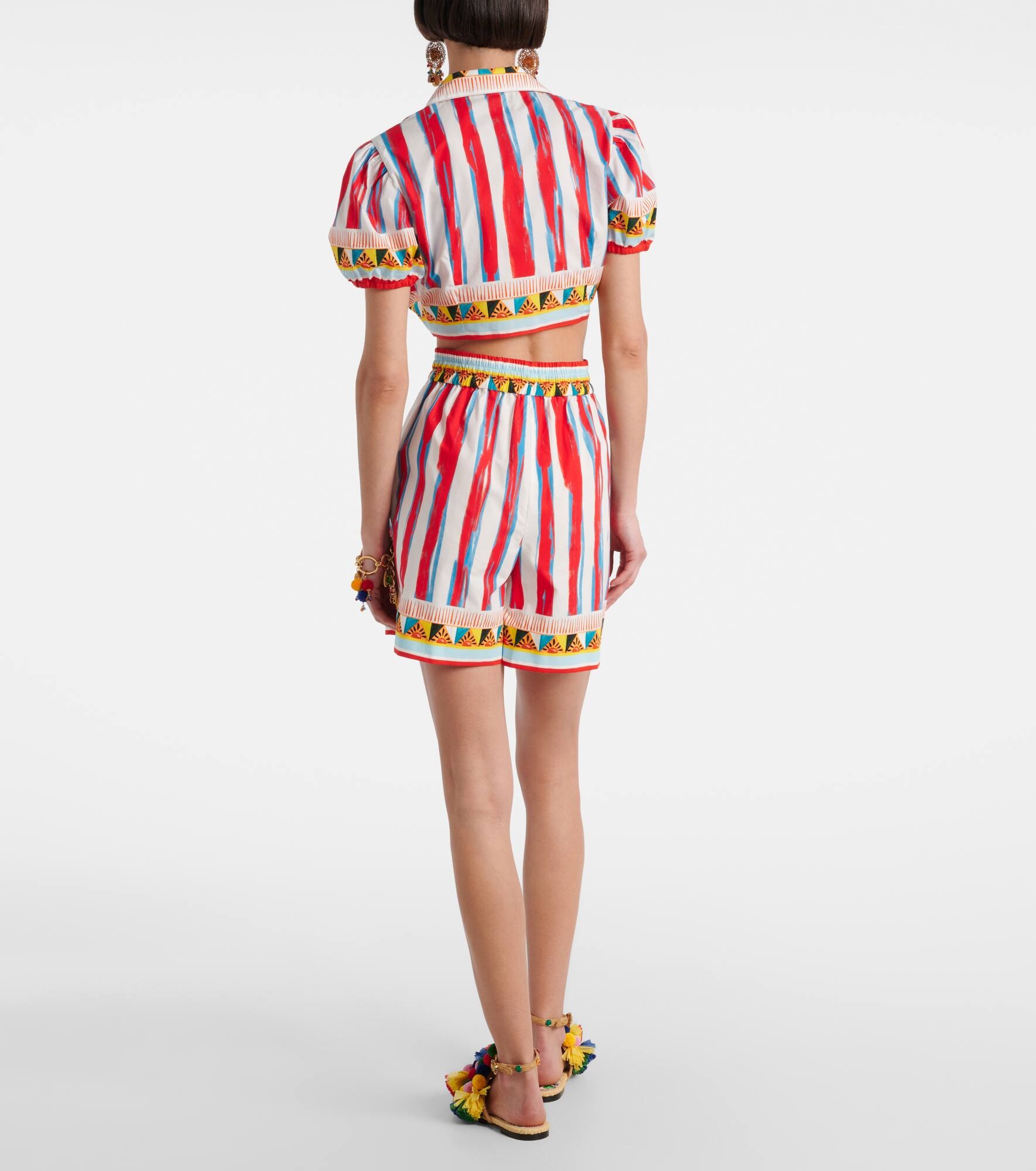 Patterned cotton shorts - 3