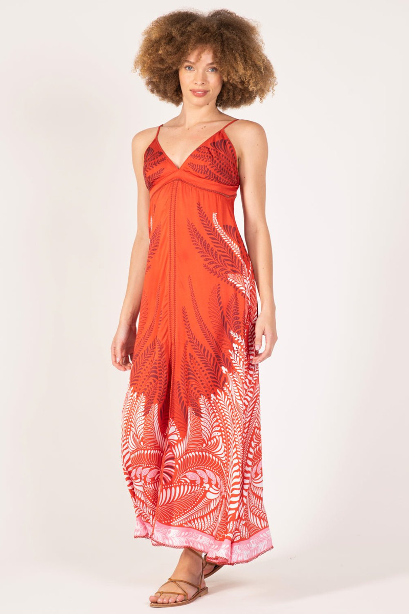 Long Dress Denise - Orange Oolong 3