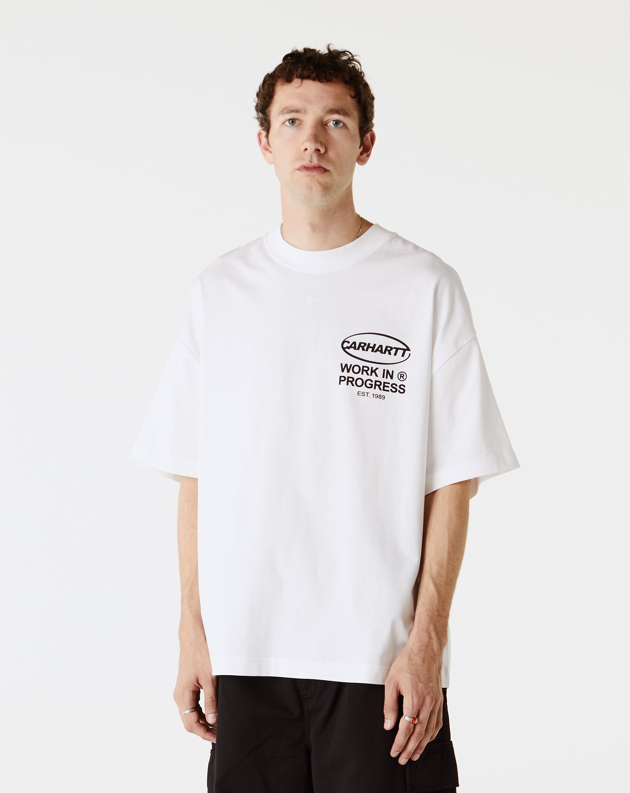 【関税込み】Carhartt Work In Progress ホワイト Noisy Tシャツ Carhartt Body Of Work T-Shirt | xhibition | REVERSIBLE