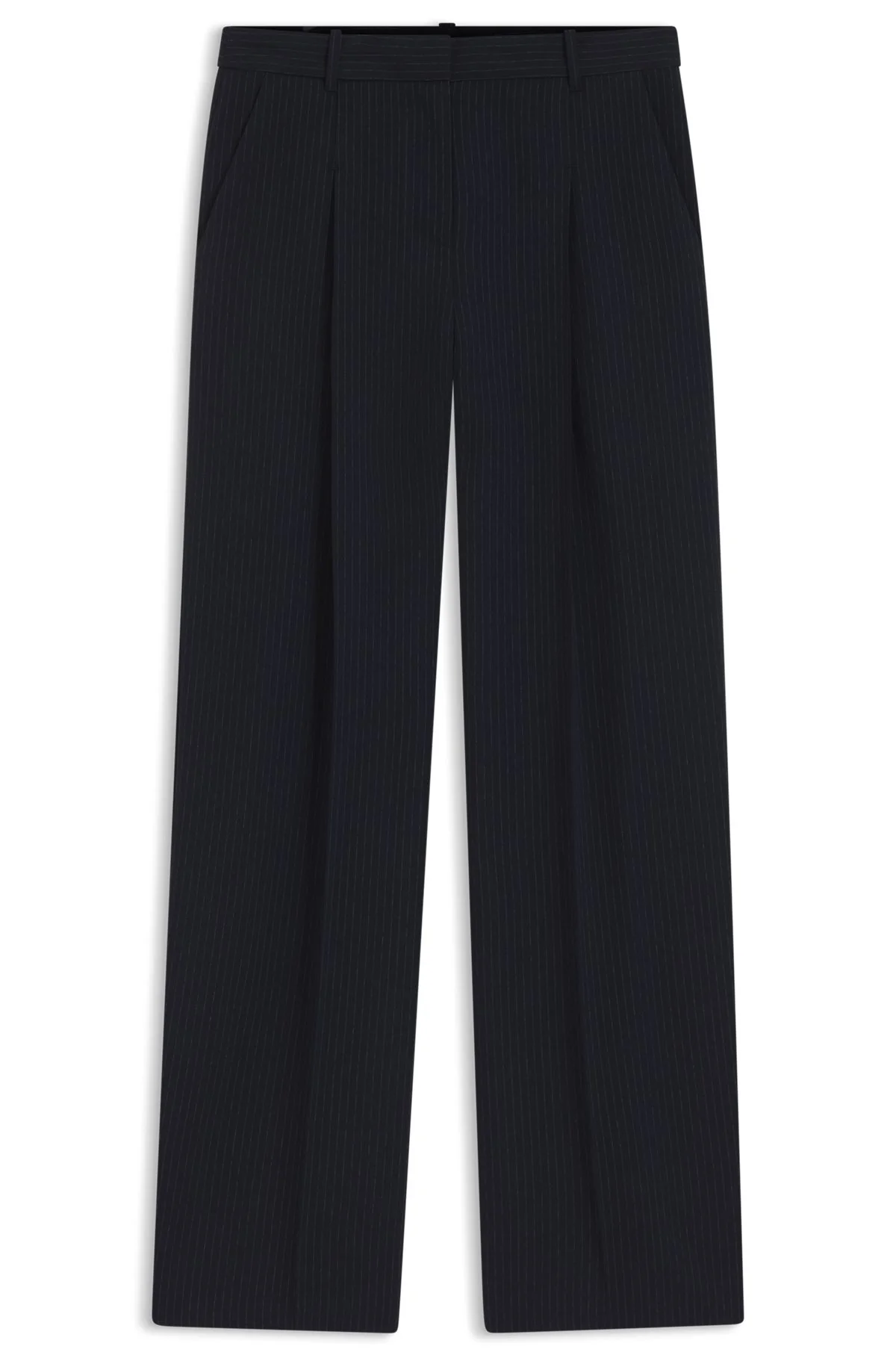REGULAR-FIT PANTS IN PINSTRIPE STRETCH CREPE - 1