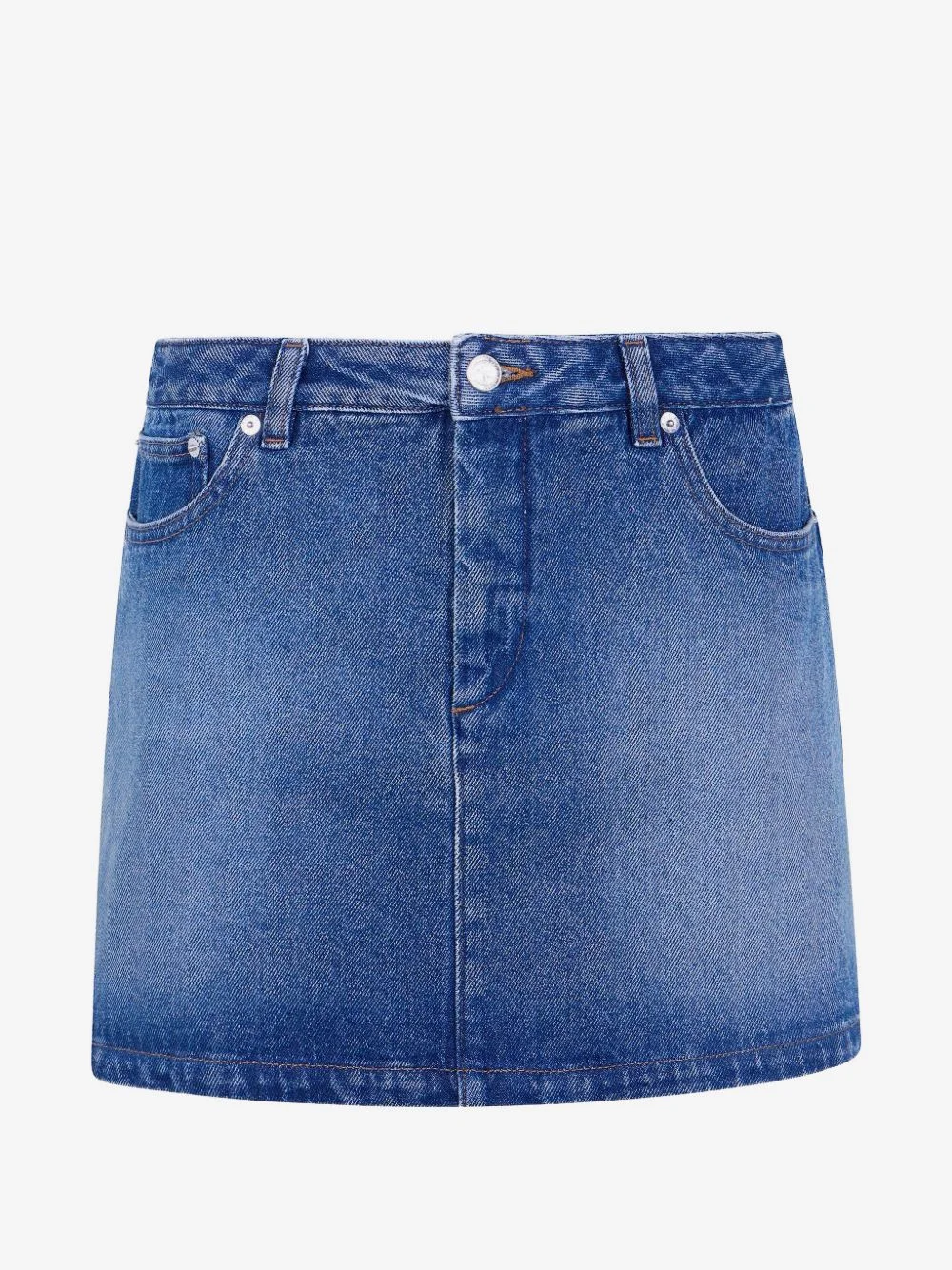 high-waisted five-pocket mini skirt - 1