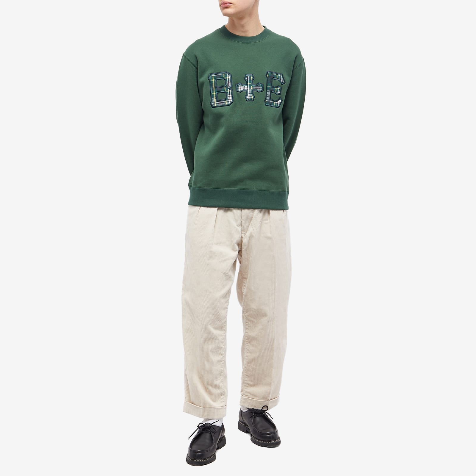 END. x Beams Plus 'Ivy League' Patch Logo Crew Sweat - 4