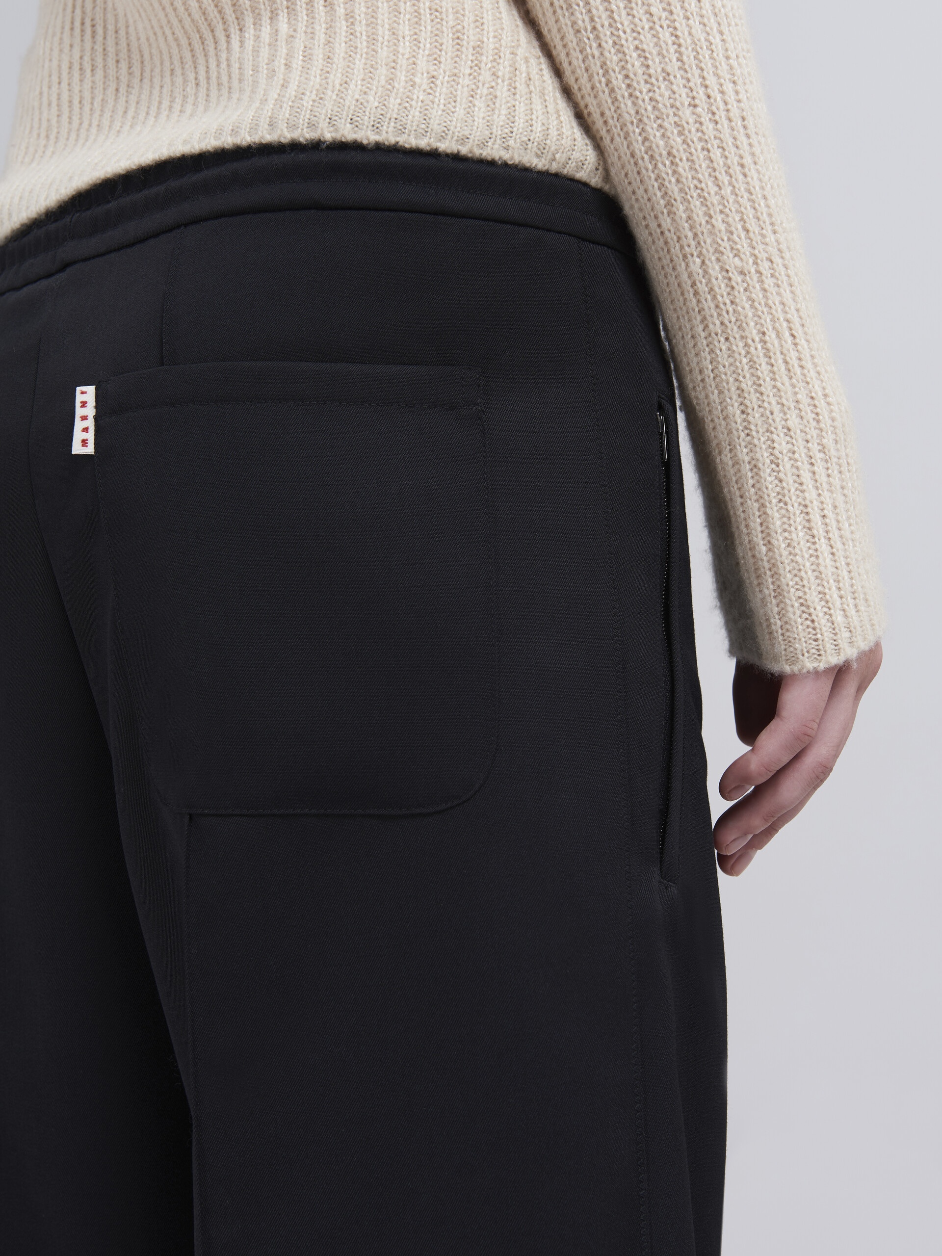 YARN-DYED  WOOL GABARDINE TROUSERS - 4