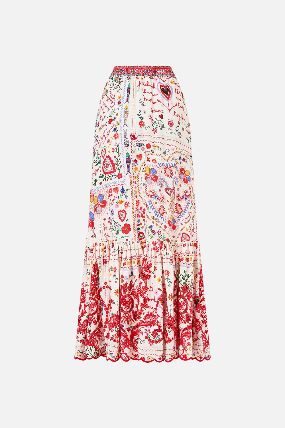 MAXI SKIRT WITH RUFFLE HEM - 7