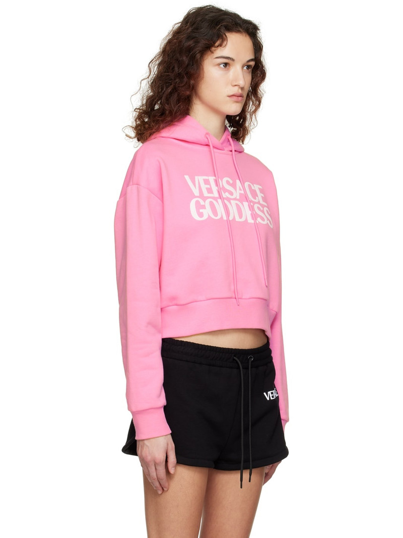 VERSACE Pink Embroidered Hoodie outlook