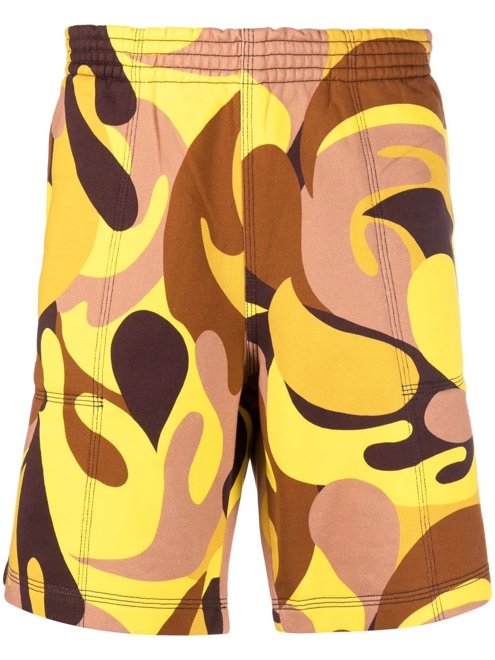 abstract-print track shorts - 1