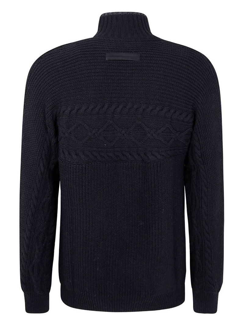 ZEGNA cable-knit high-neck sweater outlook