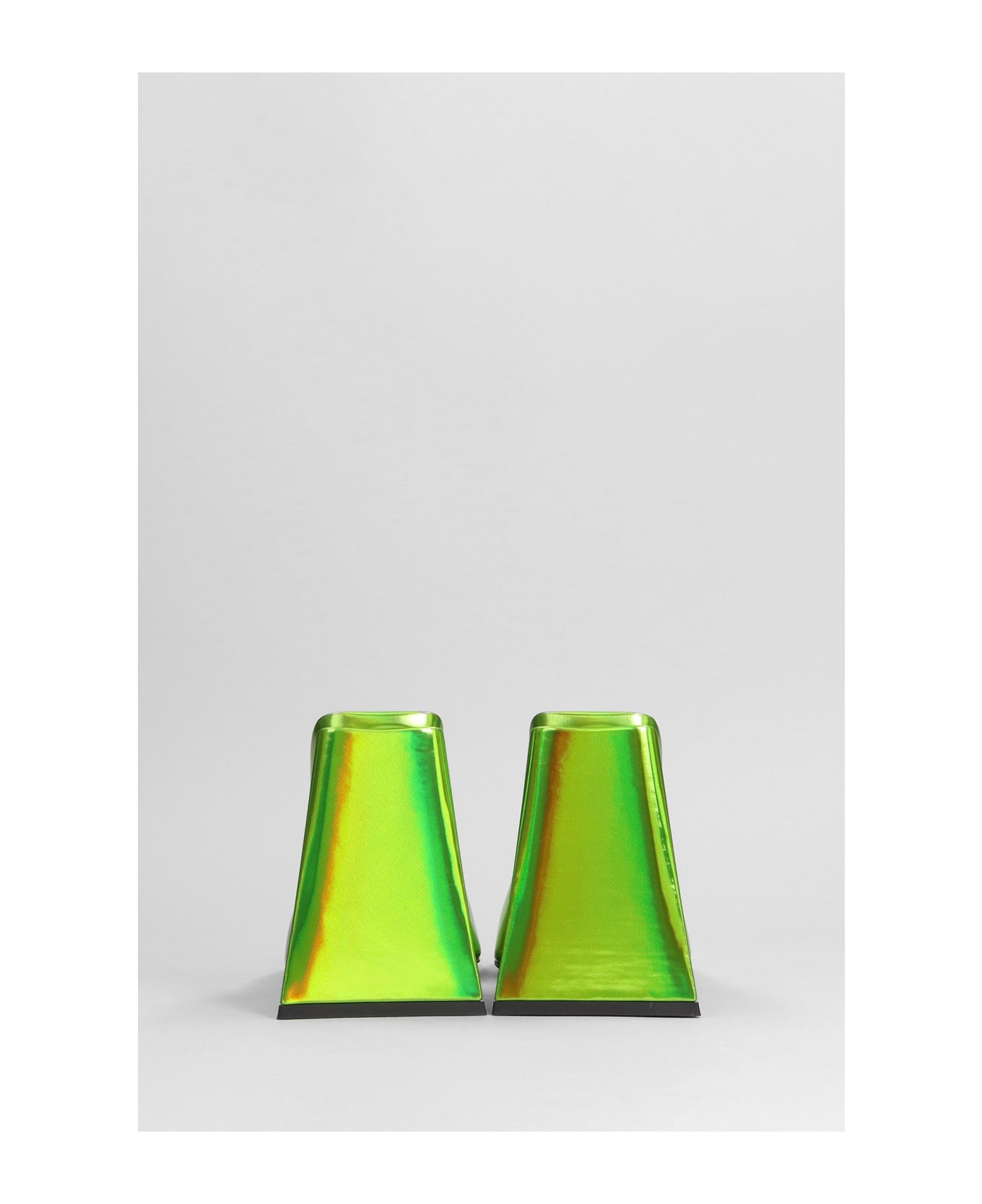 Devon Slipper-mule In Green Leather - 4