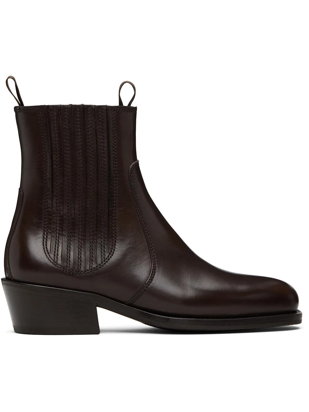 Brown Vegetable-Tanned Chelsea Boots - 1