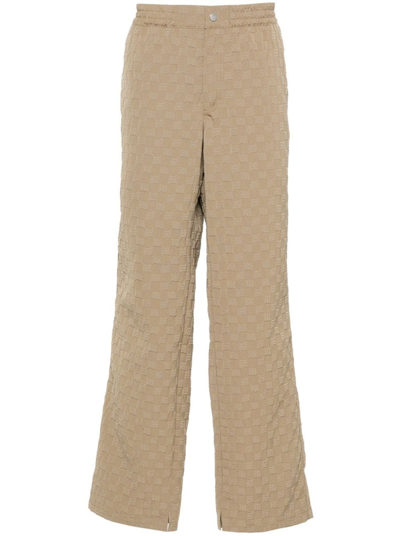 debossed-logo straight-leg trousers 1