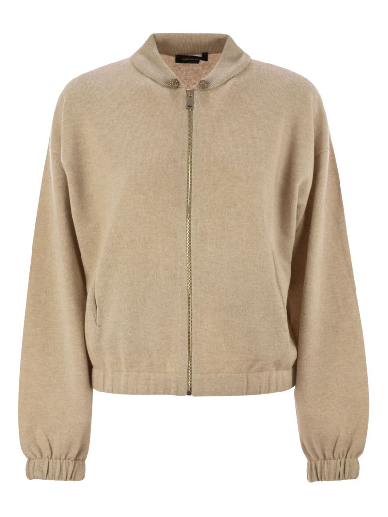 drawstring-neck bomber jacket 1