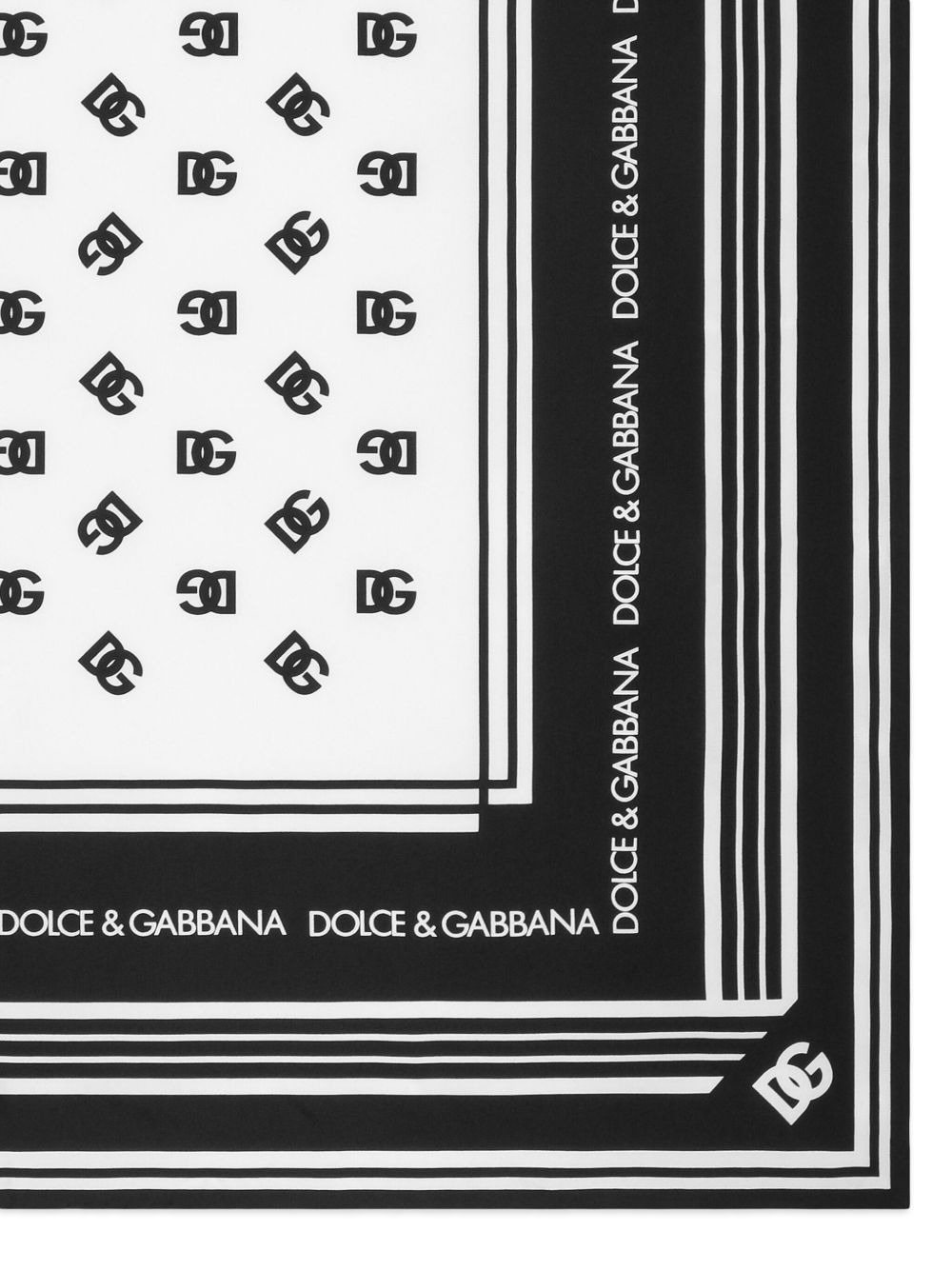 monogram-pattern silk scarf - 2