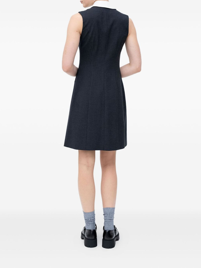 HUGO pinstripe collared mini dress outlook