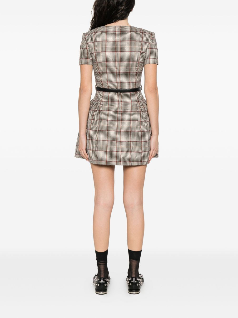 Self Portrait Women Plaid Mini Dress - 3