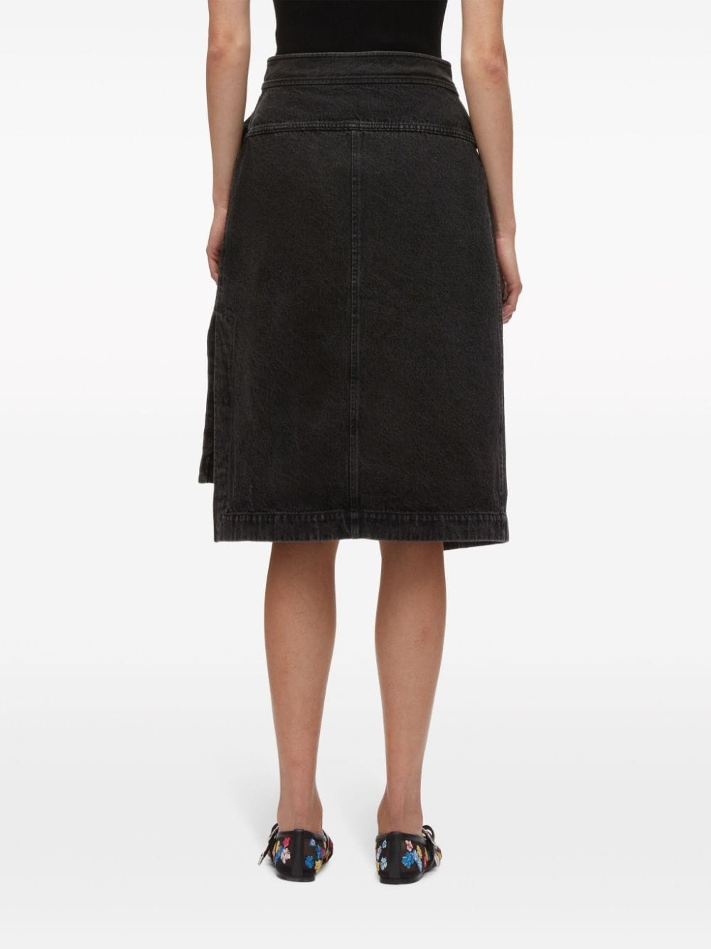 denim wrap skirt - 5