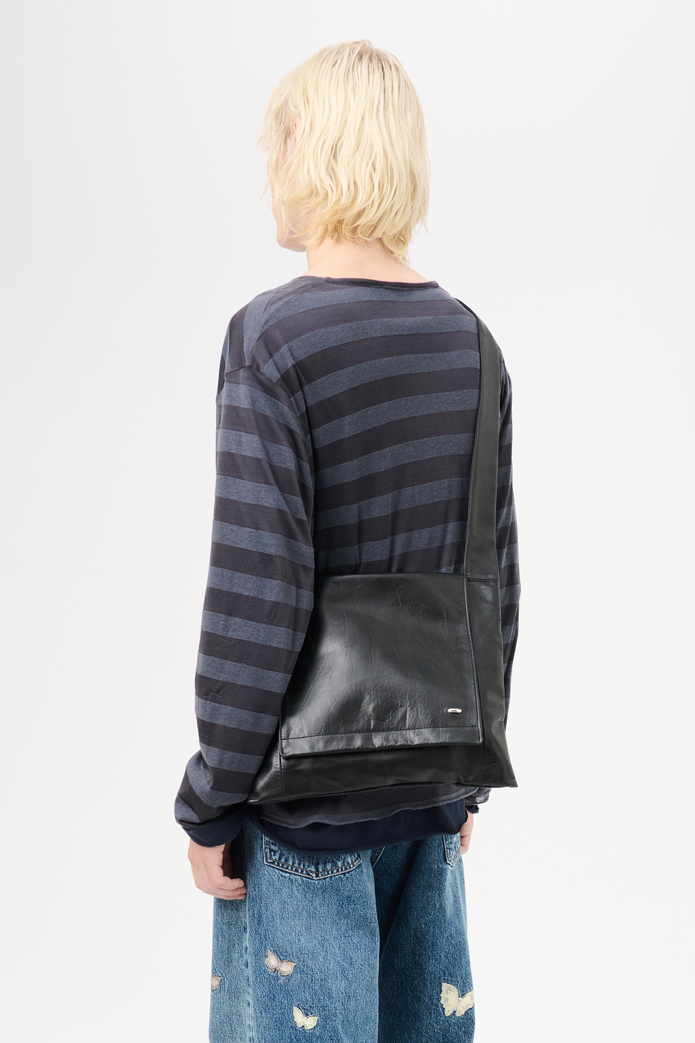 Slim Bag Malleable Black Bull Hide - 4