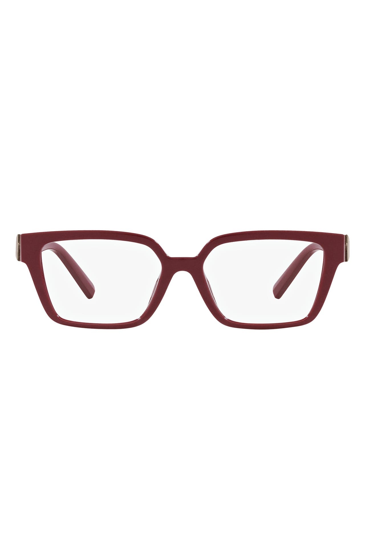 Tiffany & Co. 53mm Rectangular Optical Glasses in Dark Red at Nordstrom - 1