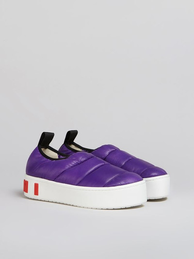 Marni PAW SLIP-ON SNEAKER IN QUILTED NYLON outlook