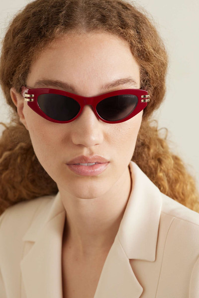 Dior CDior B1U cat-eye acetate and gold-tone sunglasses outlook