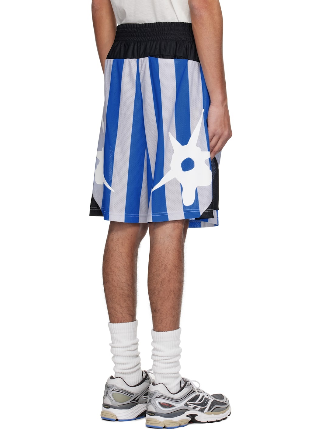 Blue & Gray Mondschein Mesh Shorts - 3