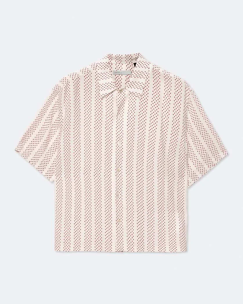 QUASAR OVERSIZED VISCOSE POLKADOT SHIRT - 1