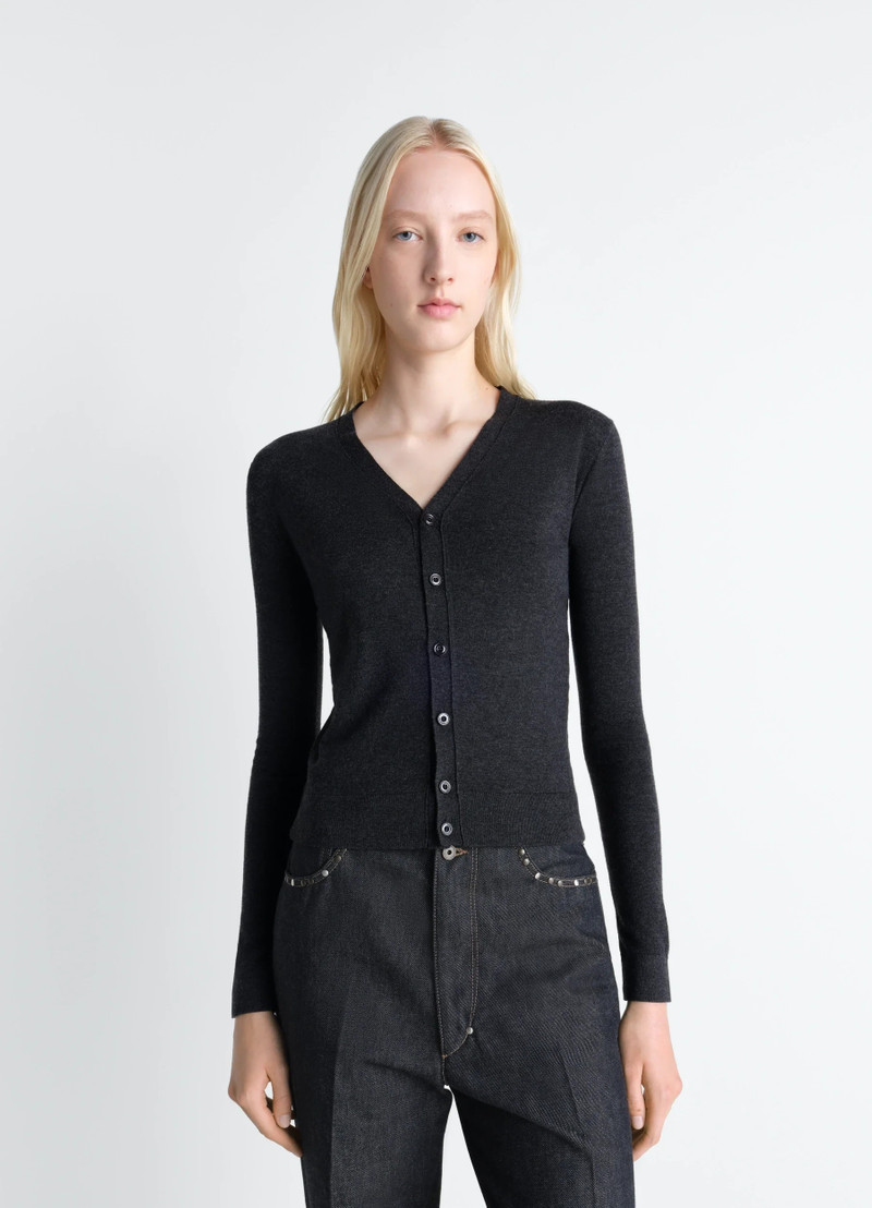Lemaire V NECK BUTTONED CARDIGAN IN FINE WOOL outlook