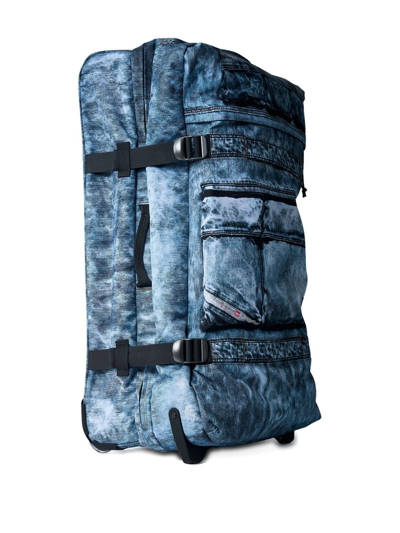 Diesel Transit'R denim-effect wheeled suitcase outlook