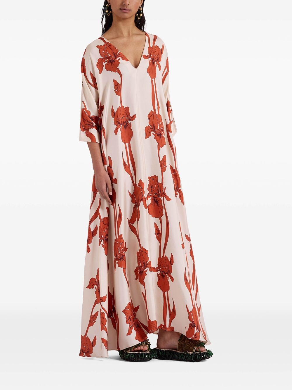 floral-print midi dress - 2