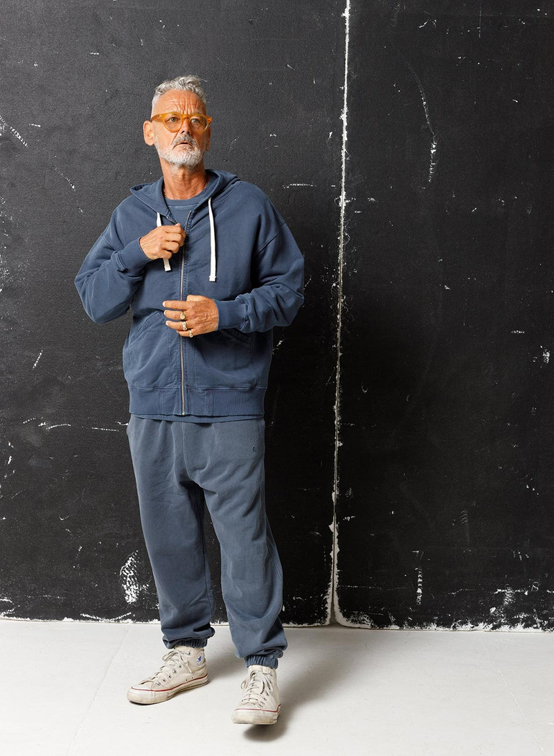 Nigel Cabourn Embroidered Arrow Zip Hoodie in Navy outlook