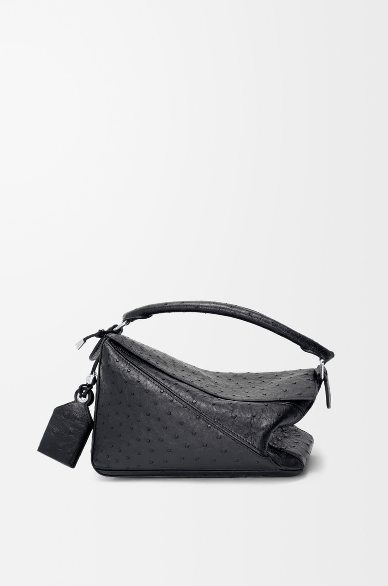 Small Featherlight Puzzle bag in ostrich 4
