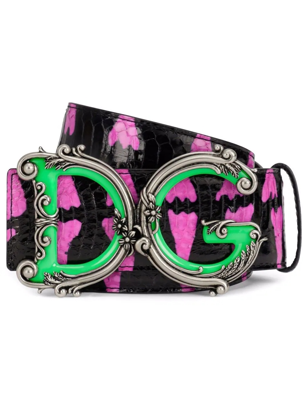 filigree-logo buckle  belt - 1