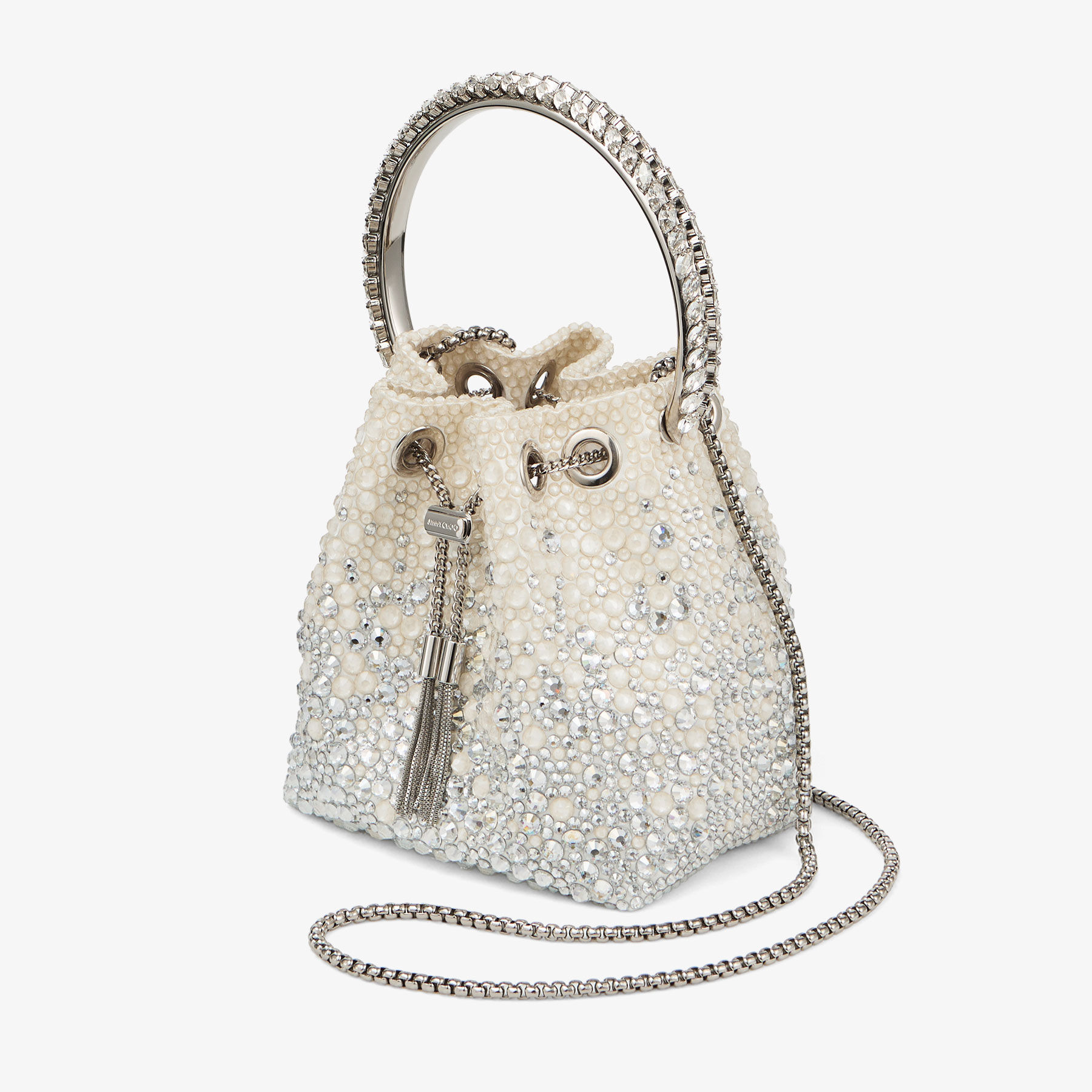 Bon Bon
Ivory Satin Crystal Bag - 2
