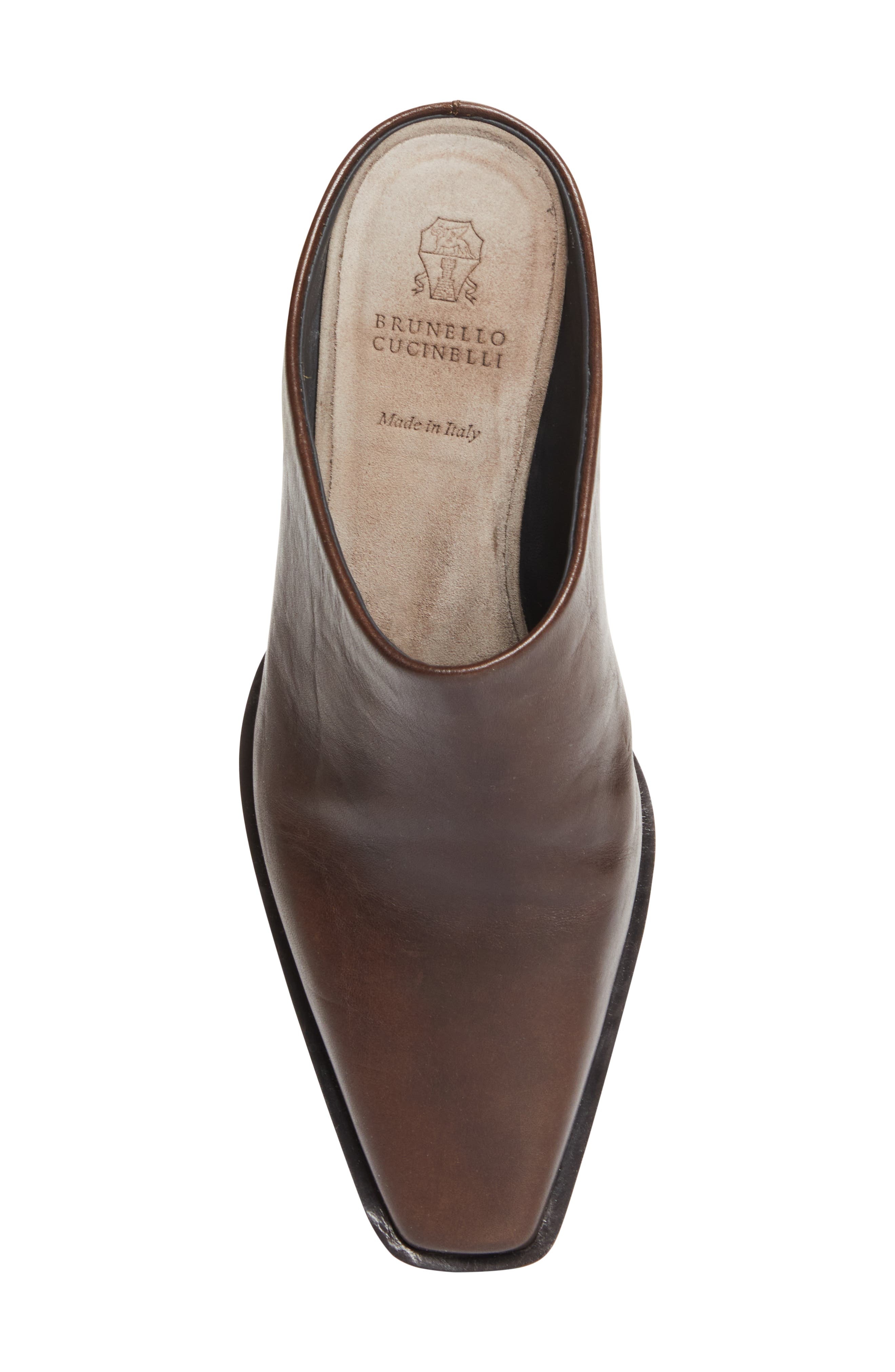 Brunello Cucinelli Square Toe Mule in C9122 Cacao at Nordstrom - 5