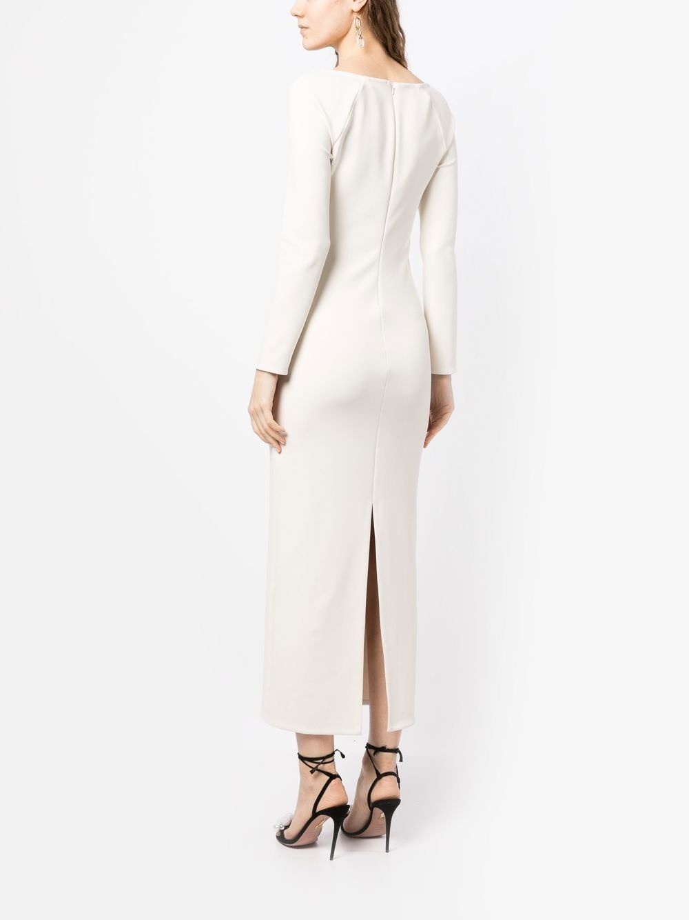 long-sleeve midi dress - 4