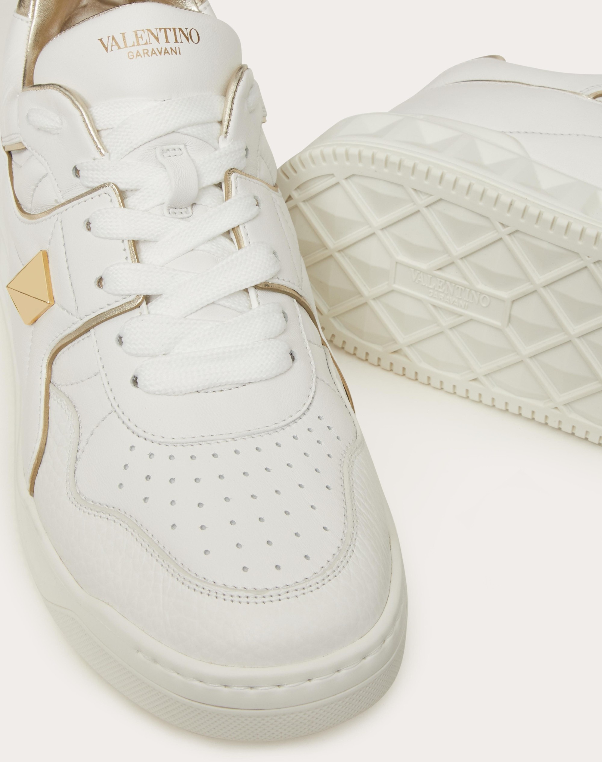 ONE STUD LOW-TOP SNEAKER IN NAPPA LEATHER - 5