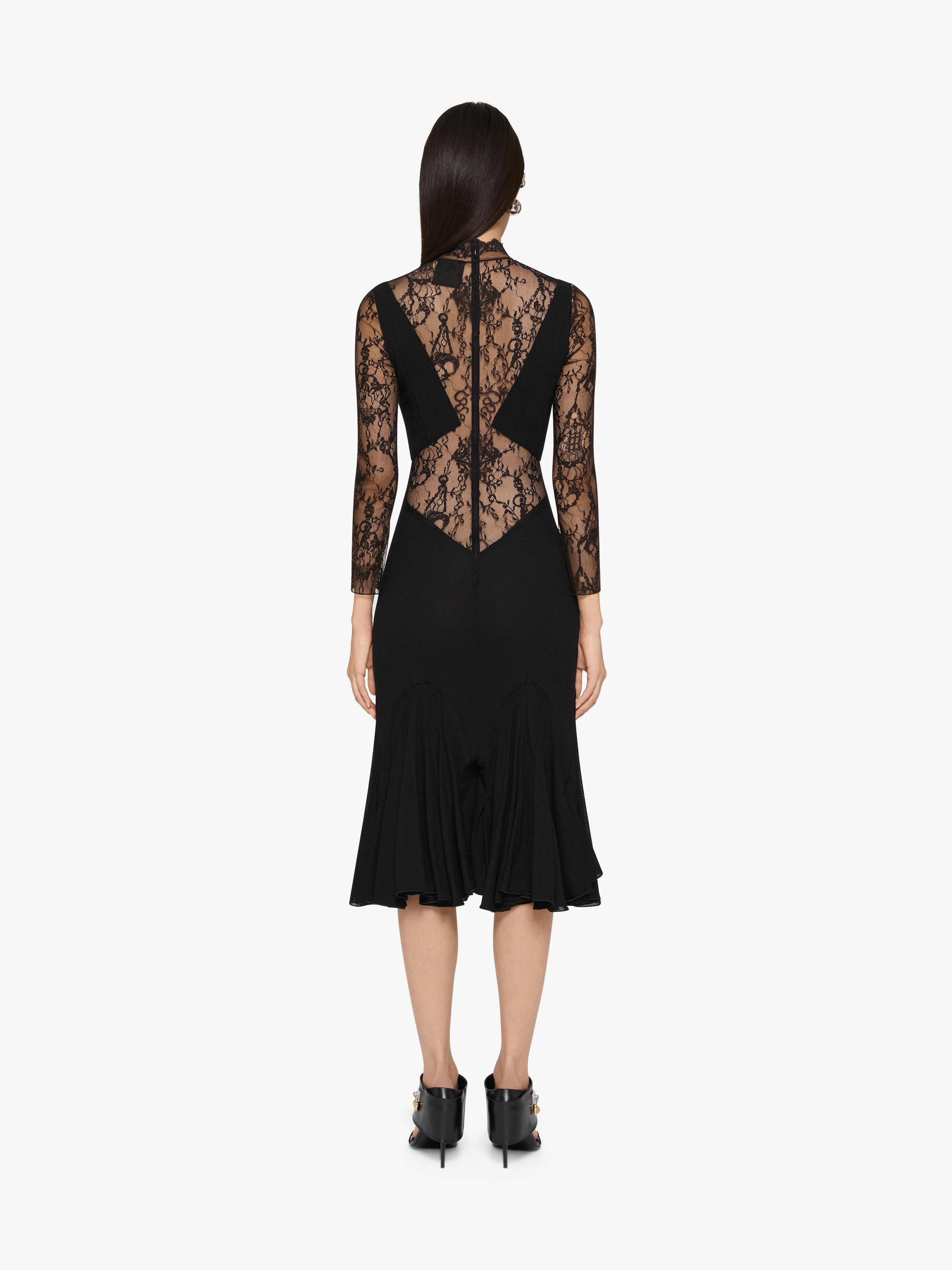 DRESS IN CHANDELIER LACE AND JERSEY - 3