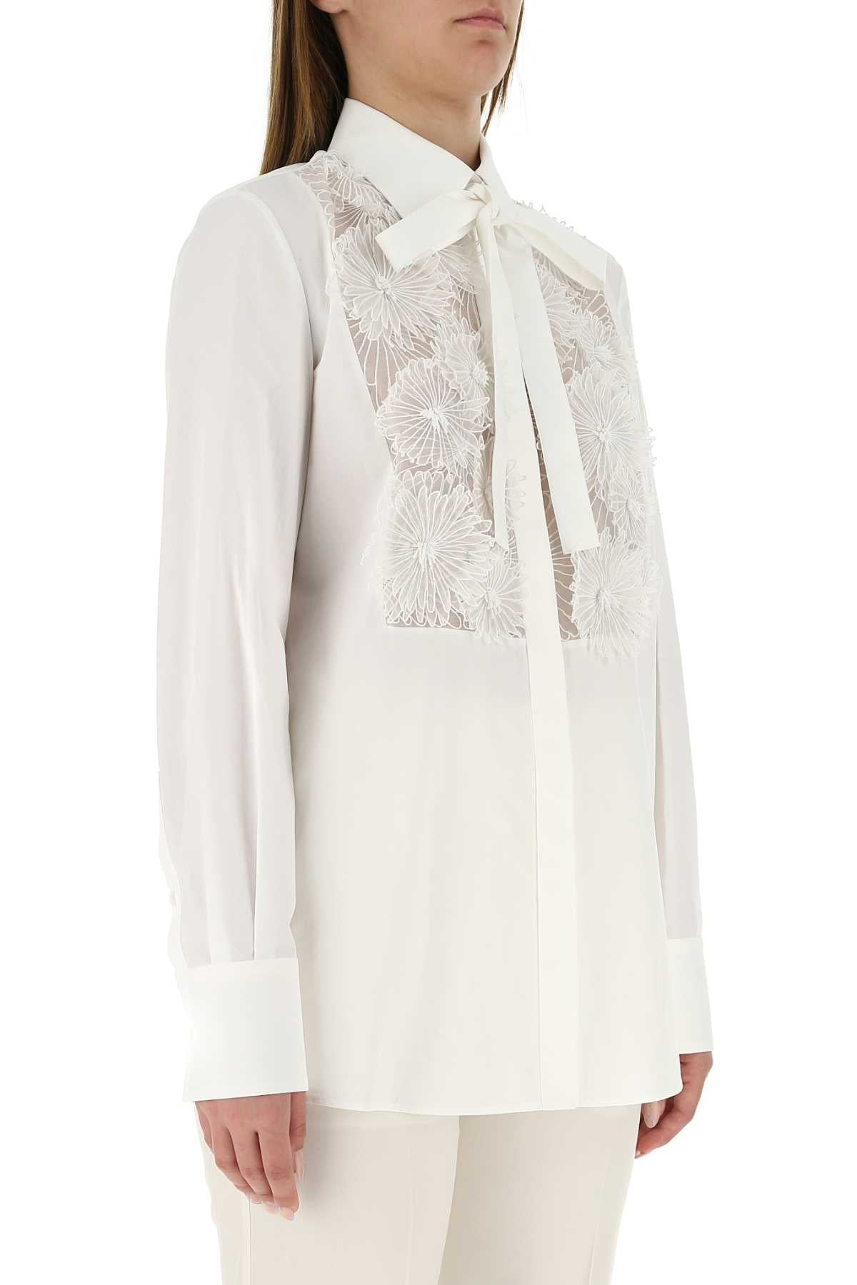 Valentino Garavani Women White Poplin Shirt - 3