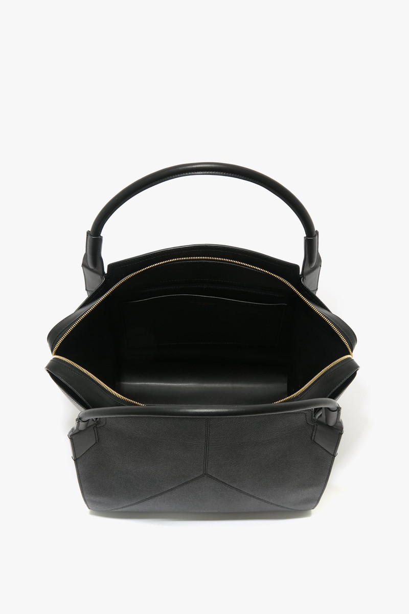 Victoria Bag In Black Grained Leather 8