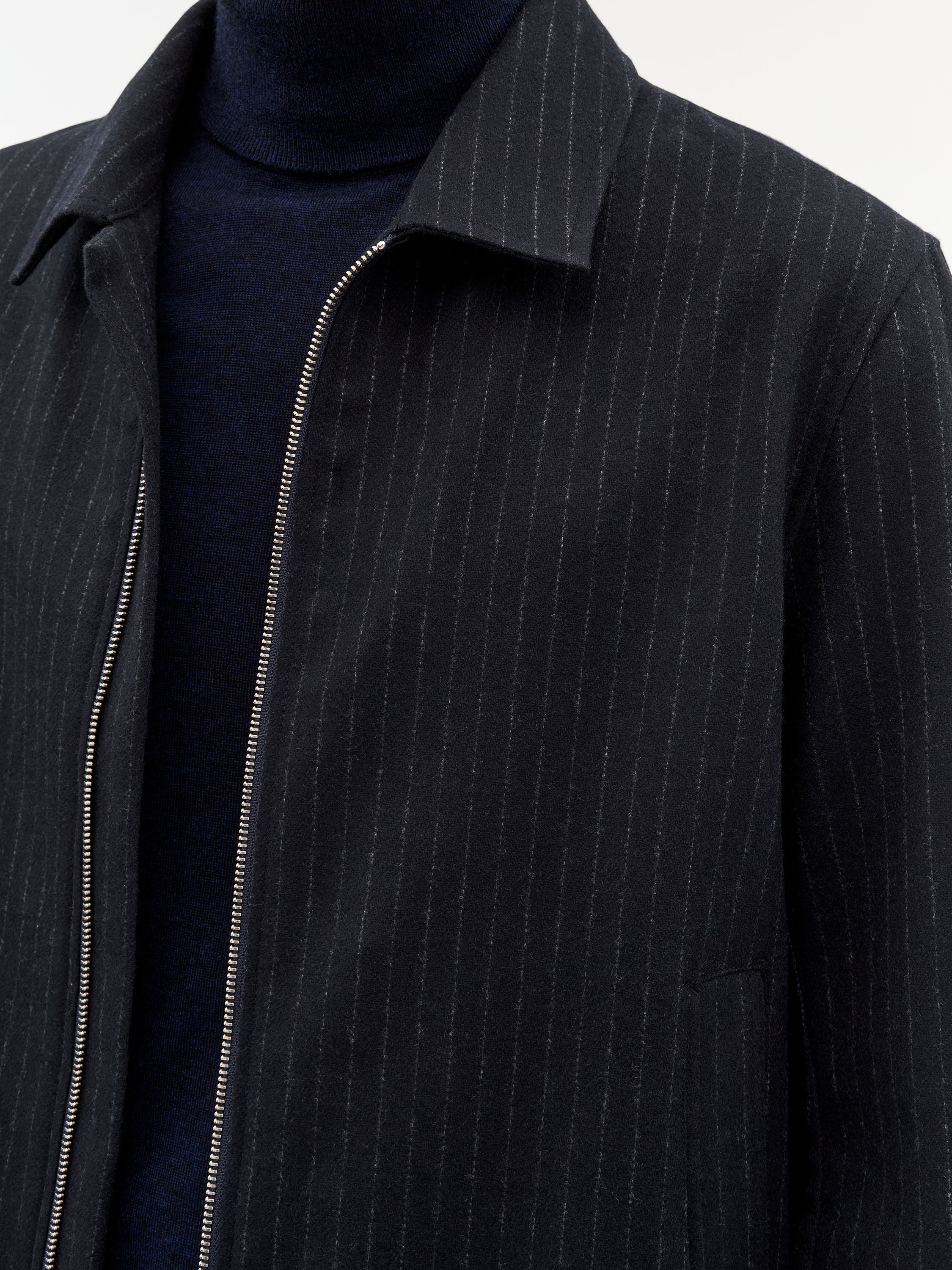 Barnaby C Pinstripe Shirt Jacket - 4