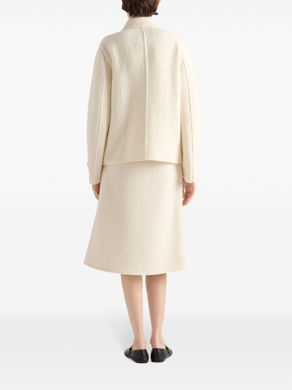 double-breasted twill jacket - 3
