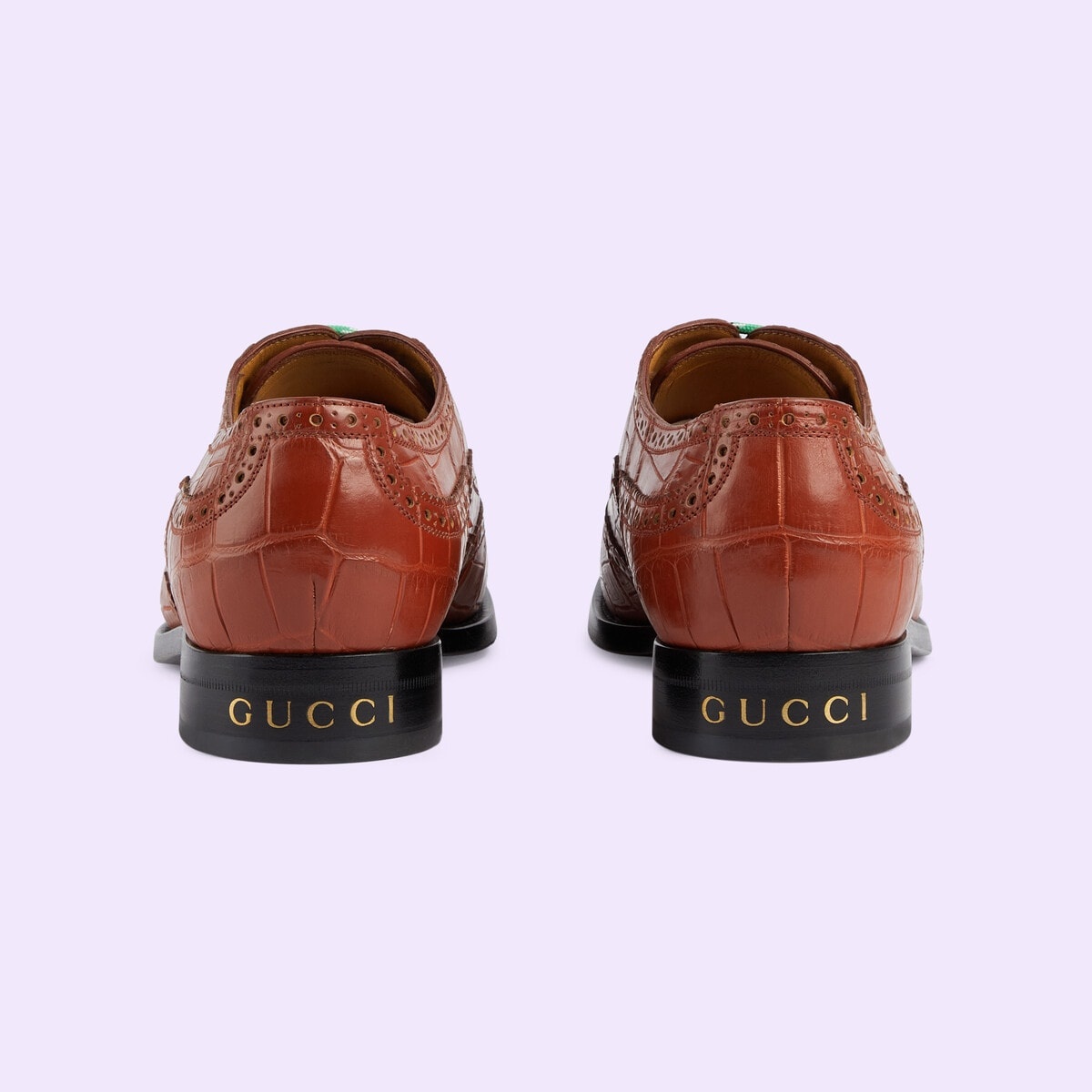 Men's crocodile lace-up shoe - 4