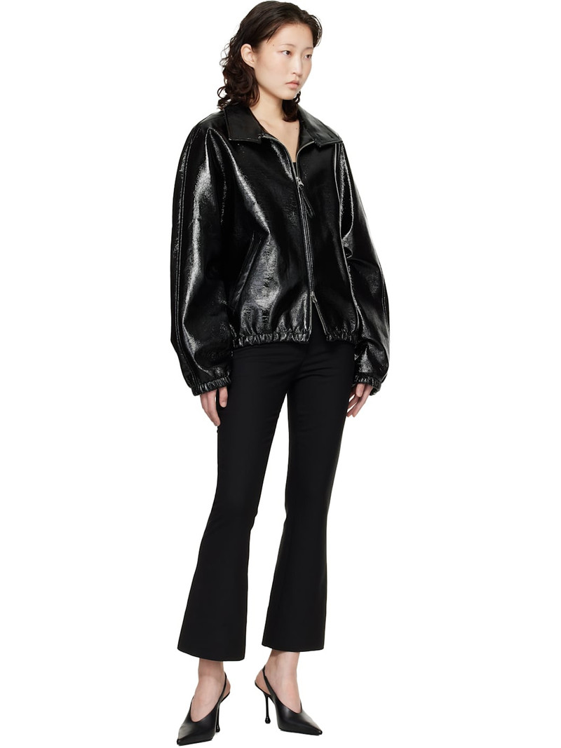 courrèges Black Heritage Cropped Bootcut Trousers outlook