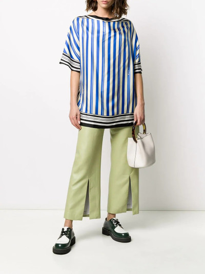 Loewe striped print silk scarf top outlook