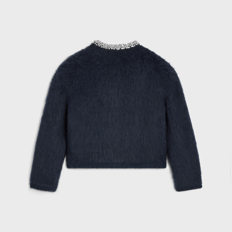 CELINE embroidered cardigan in brushed mohair outlook