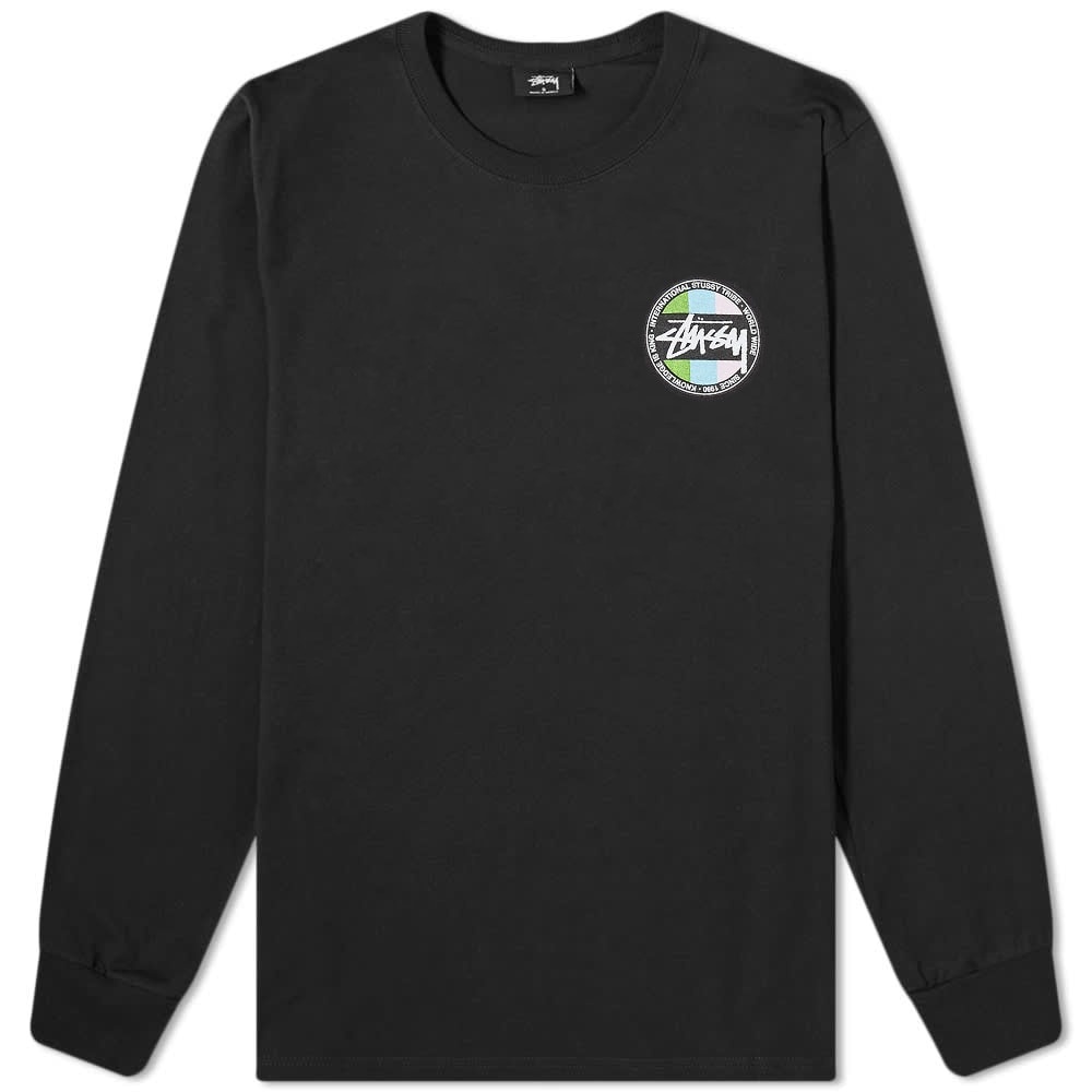 Stussy Long Sleeve Classic Dot Pigment Dyed Tee - 1