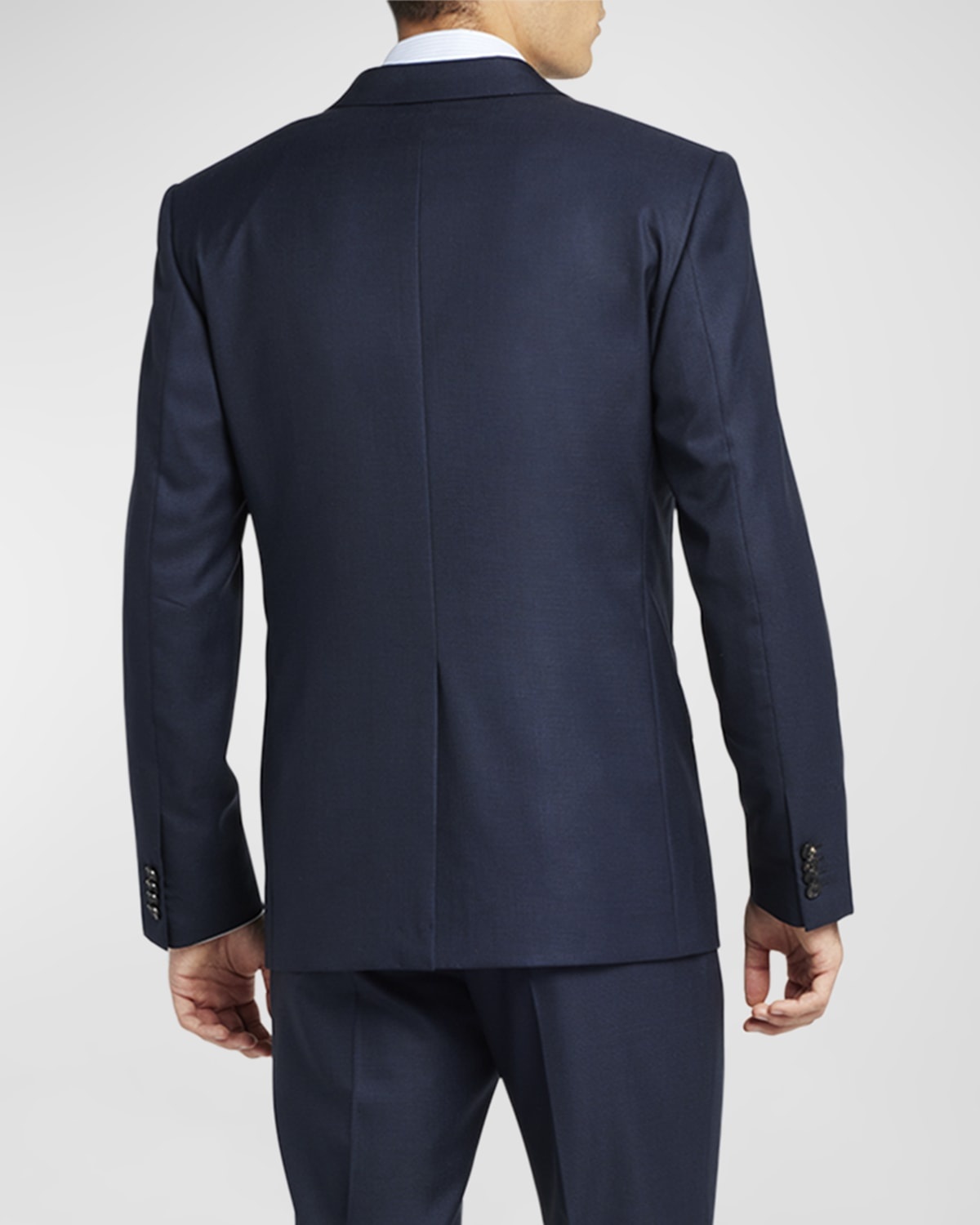 Men's Modern-Fit Wool Two-Button Suit - 6