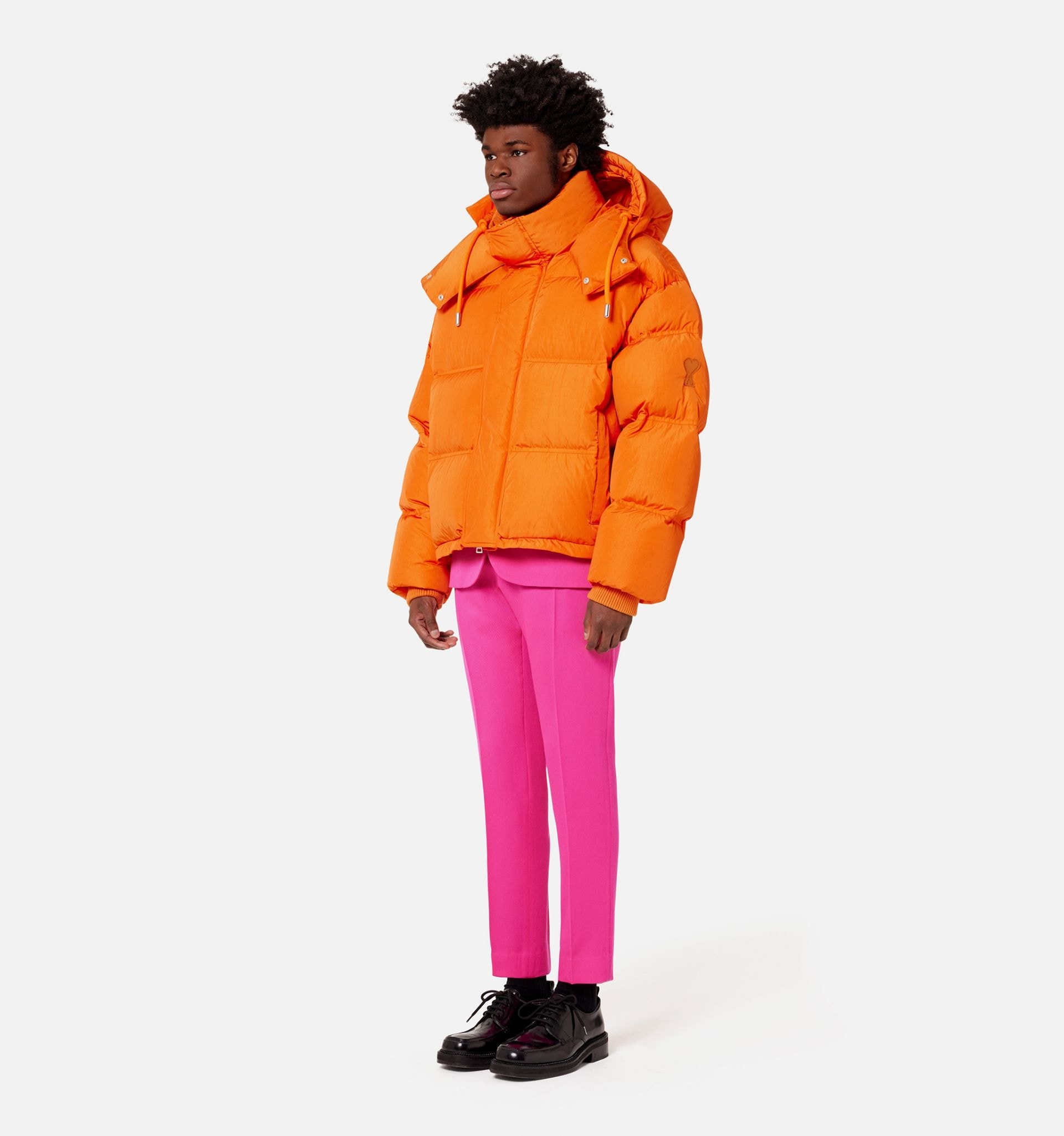Down Jacket With Ami De Cœur Patch - 3
