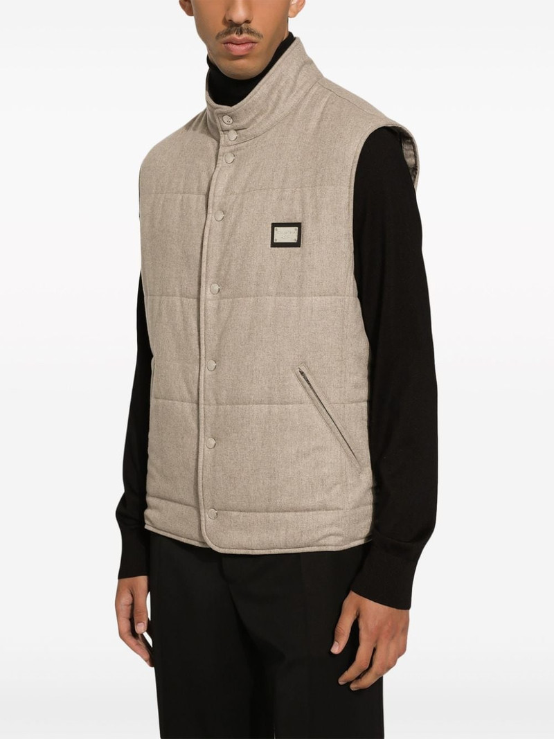 logo-plaque cashmere-blend gilet 5